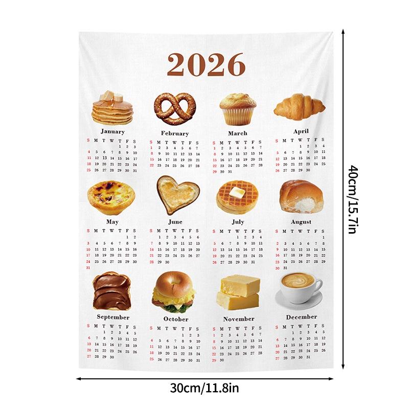 Cat Calendar Dog Tapestry Decoration Cloth Bedroom Cute Small Tapestry Background Cloth Ins Calendar Wall Hanging Decor
