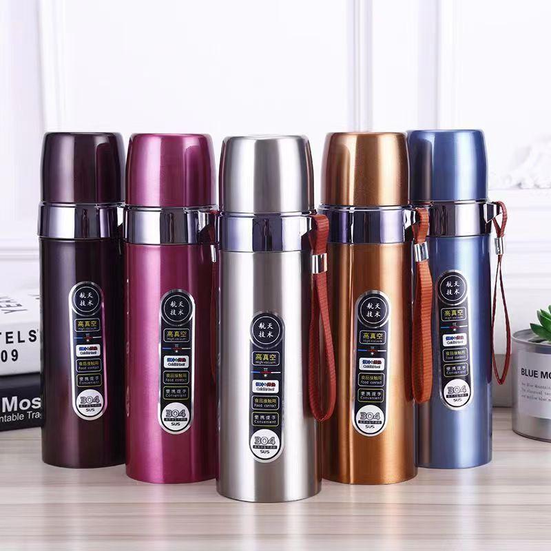 Stainless Steel Vacuum Insulated Water Bottle 500ml 350ml 600ml 800ml 1000ml Double Wall Leakproof Travel Cup Men Women