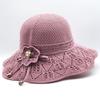 Sun Hat Women's Sun Protection Outdoor Cotton Jacquard Knitted Folding Sun Hat Summer
