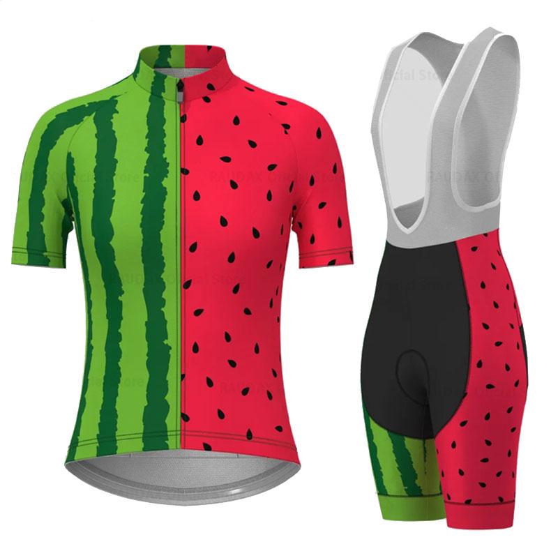 Watermelon Pink Women's Cycling Kit Summer Short Sleeve   Anti-UV Woman Jersey Maillot Ciclismo Mujer 2026 Summer Breathable Cycling Suit Set