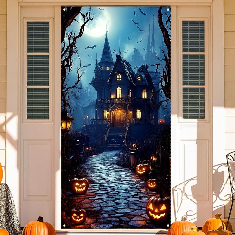 Halloween Outdoor Decoration Ghosts Skeleton Animated Ornament With Lighted Eyes Creepy Laughter Halloween Hanging B Durable