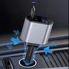 120W Super Fast Charging Car Charger Universal Scalable 4 in 1 Type-C Adapter for Multiple Devices Retractable Car Charger