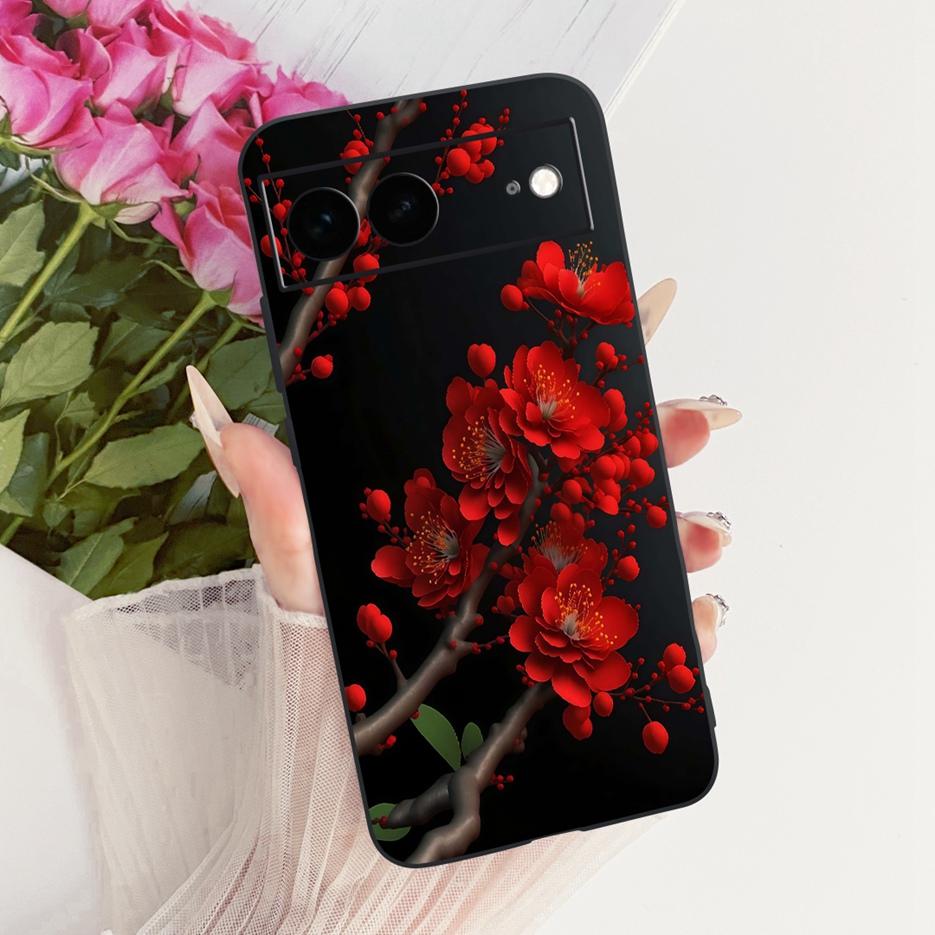 For Google Pixel 7A Case Pixel7 Pro Luxury Flower Butterfly Painted Cover Soft Silicone Case For Google Pixel 7 Pro Pixel7A Bags