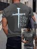 2026 Mens Faith Print T Shirt Summer Holiday Short Sleeve TShirts Casual Tops Tees New