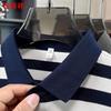 Hengyuanxiang Men's Striped Short-Sleeve Polo Shirt