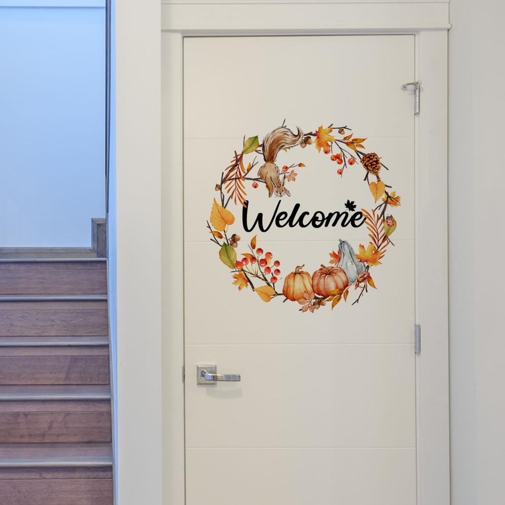 Ms8720 Squirrel, Pine Cone, Maple Leaf Autumn Harvest, English Bedroom, Bathroom, Bathroom, Warm Door Sticker, Large Quantity And Negotiable Price