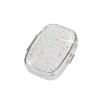 Portable Diamonds Studded Pills Holder Crystal Diamond with 2 Compartments Pill Case Bling Pill Organizer Travel