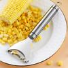 Stainless Steel Corn Peeler With Ergonomic Round Handle For Effortless Kernel Removal In Home Or Outdoor Kitchens
