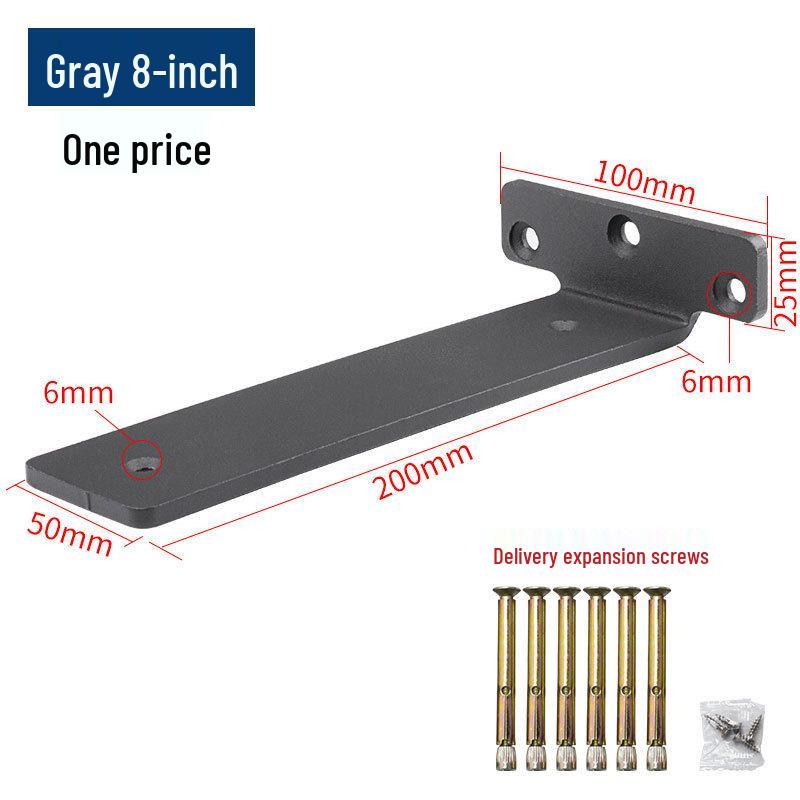 Invisible Heavy-Duty Wall Mount Shelf Bracket - Triangle Support (150/200/250mm)