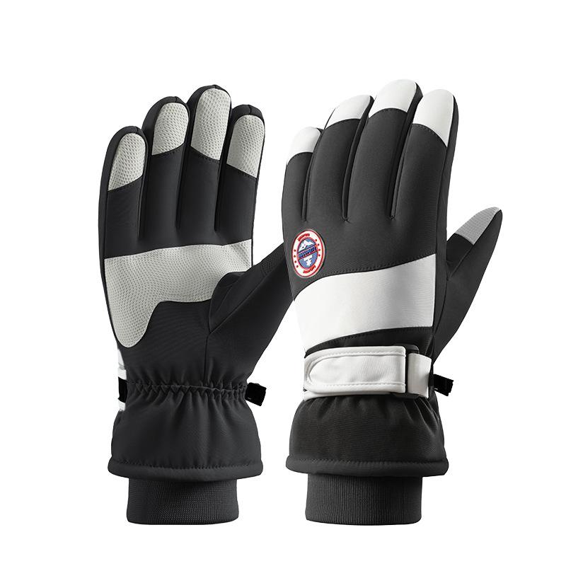 

Новые горнолыжные перчатки для мужчин на осень и зиму, нескользящие и водонепроницаемые утепленные перчатки для альпинизма и верховой езды с сенсорным экраном для женщин Average size