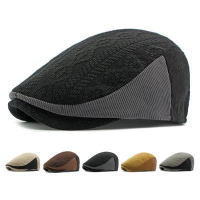 Knitted Hat Women's Autumn Winter Cap British Vintage Beret Men's Forward Hat Paintsman's Hat