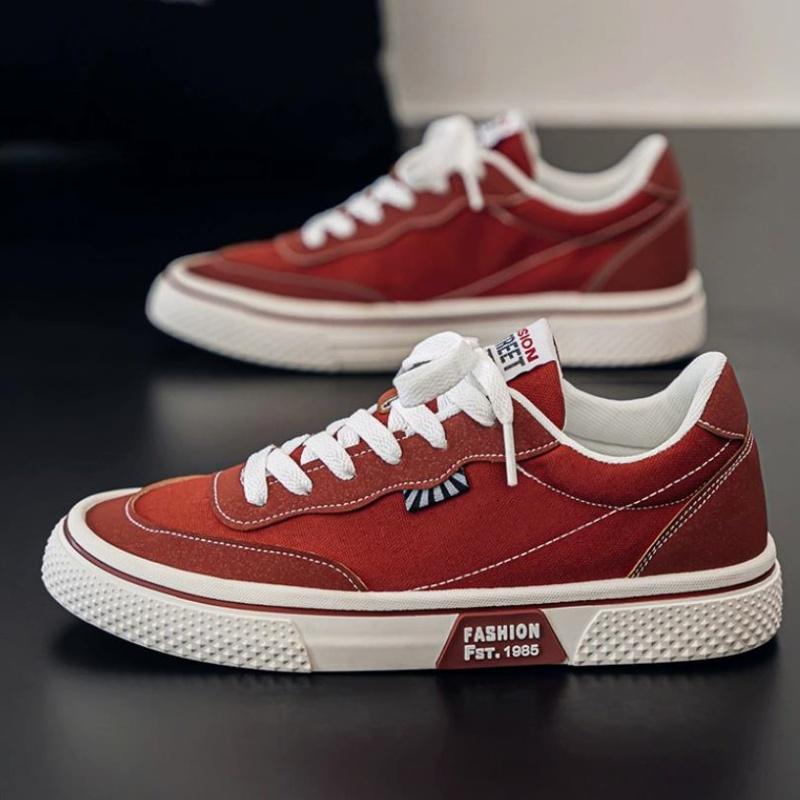 Vårmode Rosa Herr Canvas Skor Stor Storlek Bekväma Platta Skor Herr Snörskor Casual Skor för Män Espadrille Homme