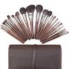 24-Piece Professional Animal Hair Makeup Brush Set for Artists - Real Wool Brushes