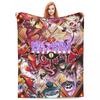 VOX H-Hazbin Hotel Alastor Game Warm Blankets Camping Plush Throw Blanket Novelty Home Decor Flannel Bedspread Sofa Bed Cover