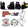Quirky Funny Animal Enamel Pins Set Cool Cartoon Cat Dog Brooches Edgy Muscle Chicken Lapel Badges Unique Gift For Friends