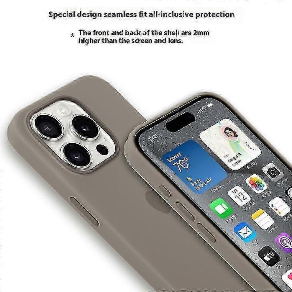 (Light Pink) For Iphone 15 Pro Case Compatible With Magsafe Liquid Silicone Phone Back Cover [induction Popover]_uisad