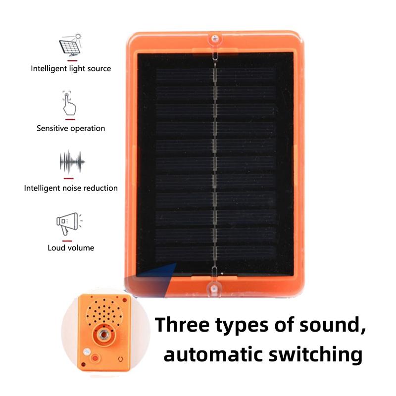 1 Set Waterproof Solar Energy Bird Repelling Device Reflector Farm Orchard Bird Scaring Device 360° Rotating Solar Bird Repeller