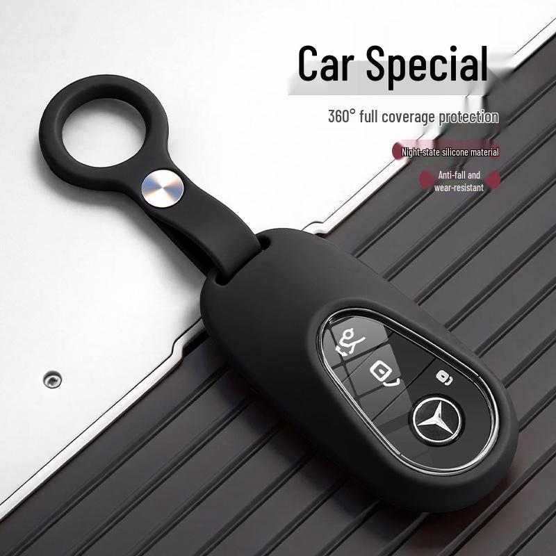 Mercedes-Benz Silicone Key Cover for E-Class E300L, C260L, GLC300, C-Class, and S-Class models.