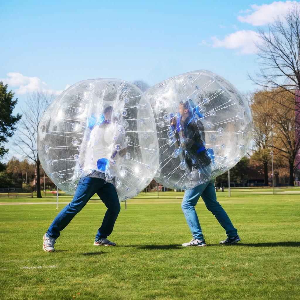 Inflatable Bumper Ball 1-Pack, 4FT/1.2M Body Sumo Zorb Balls for Teen, 0.8mm Thick PVC Human Hamster Bubble Balls for Outdoor Team Gaming Play, Bumper