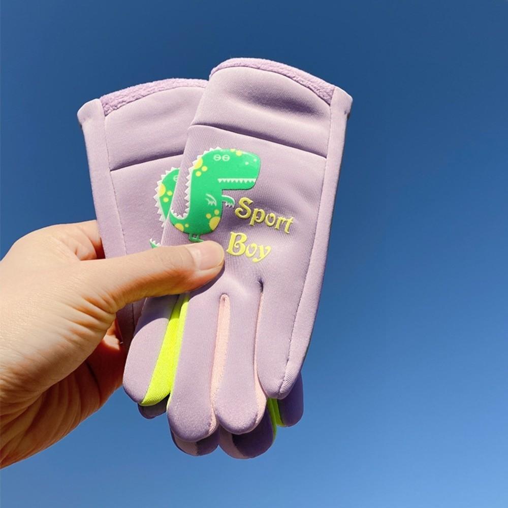 Windproof Children's Mittens Touchscreen Finger Strips Kids Cycling Gloves  Outdoor Riding
