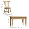 1:12 Miniature Wooden Dining Set: 5-Piece Table & Chairs
