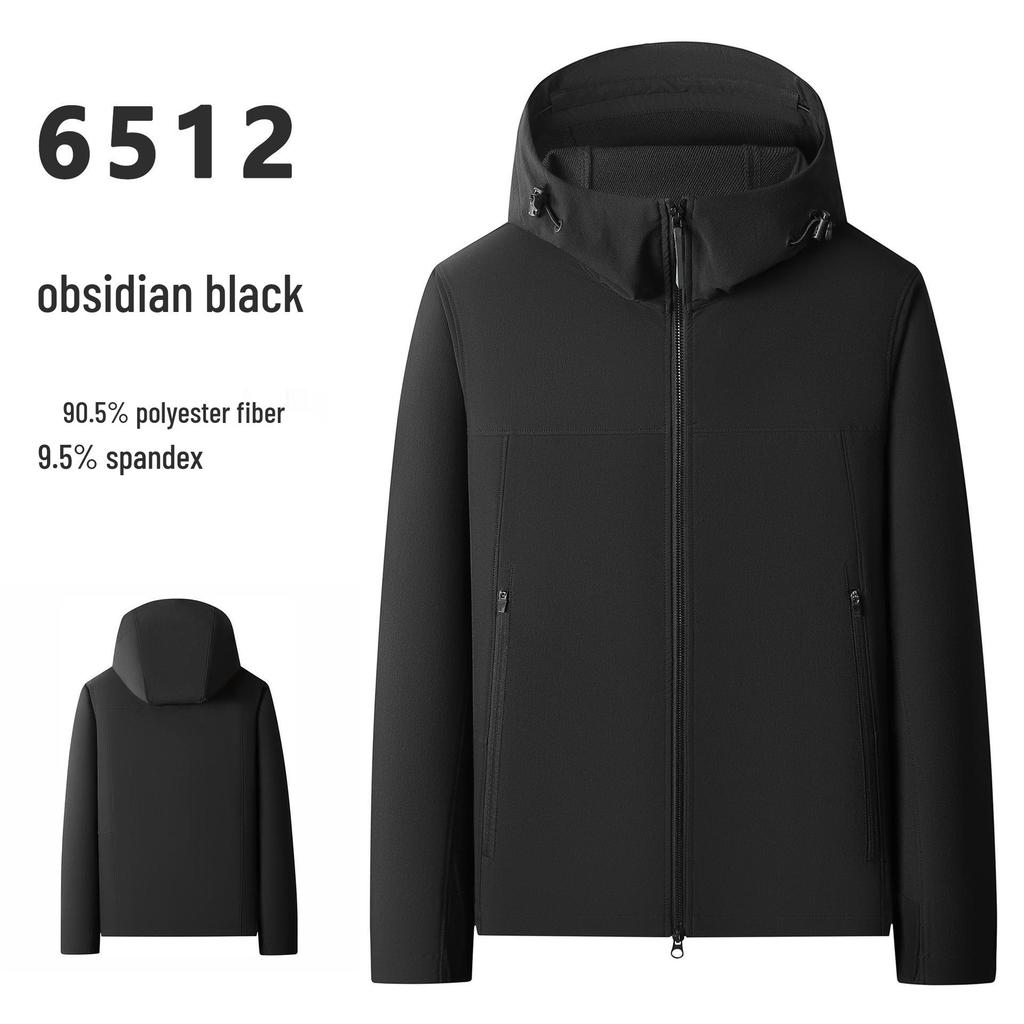 Custom Logo Solid Color Hooded Jacket for Outdoor Team Activities