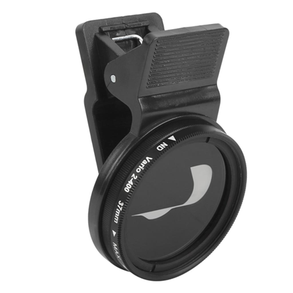 Veledge 37mm Verstellbarer ND-Objektivfilter ND2-400 Neutrale Dichte für verschiedene Handymarken