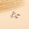 Micro-Pave Cat Claw Zircon Cartilage Stud Earrings - Trendy Stackable Piercing Jewelry for Girls