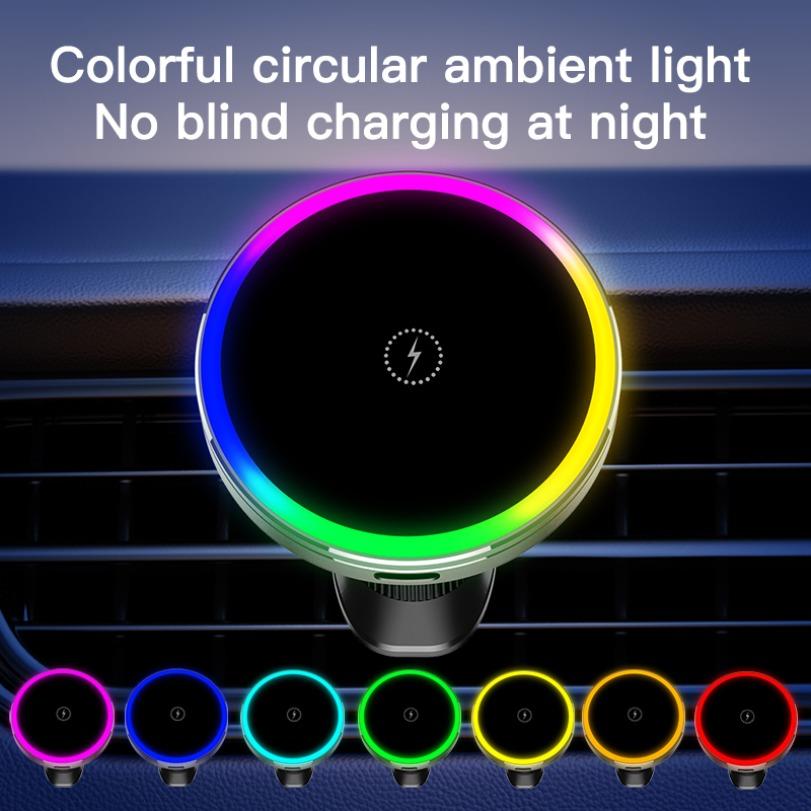 ice-Cooling Wireless Car Charger Magnetic Air Vent Phone Holder For Magsafe iPhone 16 15 14 13 12 Pro Max Fast Charging Stand