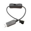 XYZA Fujin PC Fan USB Power Conversion Cable with Boost To Compatible Switch, 12V, Built-in Circuit, 3-Pin 4-Pin [34cm] XA-PWM12VSW