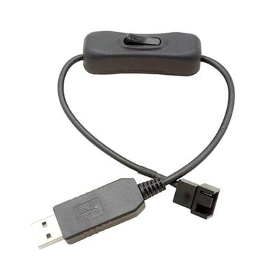 XYZA Fujin PC Fan USB Power Conversion Cable with Boost To Compatible Switch, 12V, Built-in Circuit, 3-Pin 4-Pin [34cm] XA-PWM12VSW