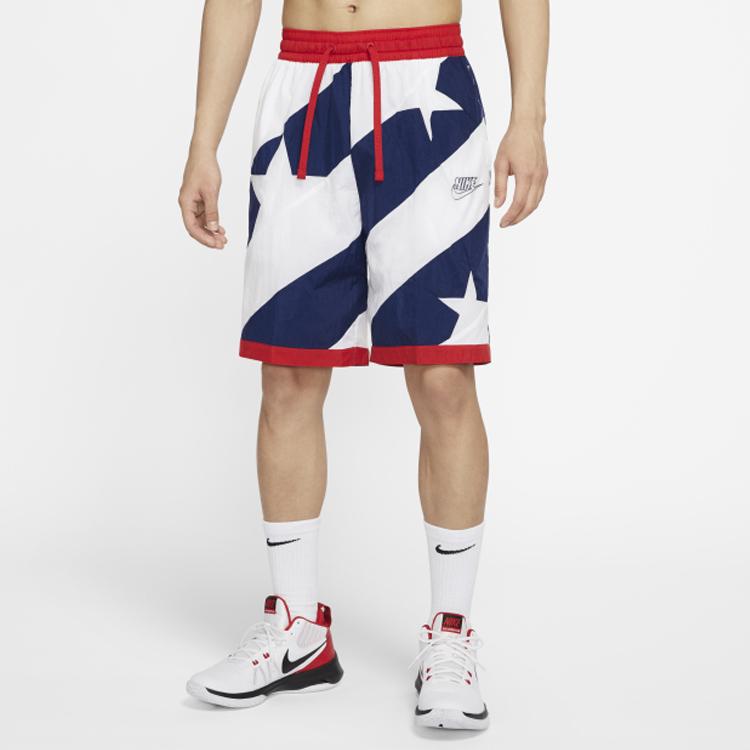 Nike Quick-Dry Flag Shorts Men Bottoms Blue White CK6312-492