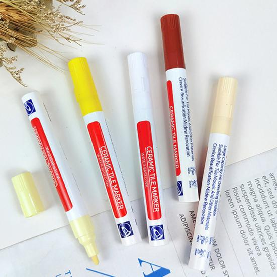 Yousheng Fugepenn Flisfuge Malingsmarkør Vanntett Flisfugereparasjon Fargepenn for Fliser Gulv Veg Bad Kjøkken Reparasjonsverktøy