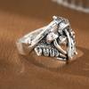 Retro-style hollow mushroom-shaped ring made of copper. Women's jewelry ring. Suitable for daily wear and for office outfits.
