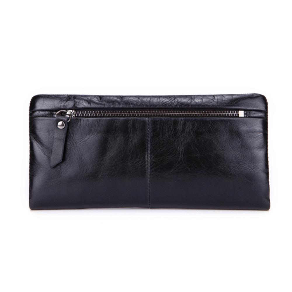 Leren Portemonnee voor Mannen Business Casual Lange Clutch Tas Multi-kaart Koeienhuid Retro Herentas Retro Stijl