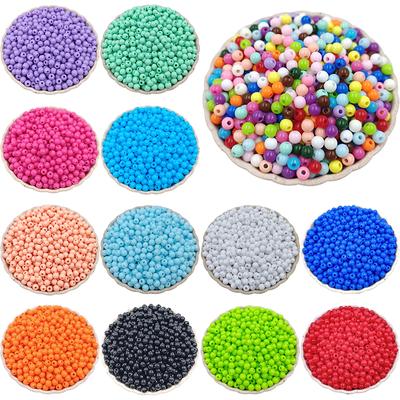 200Pcs 4mm Solid Candy Colored Small Round Beads 19 Colors For JewelrynN Making DIY Necklace Bracelet Jewelry Accessory