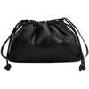 Cute Drawstring Letter Embossed Pouch Bag Women Shoulder Bag Space-Black DH3771-BAE