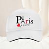 Paris Eiffelturm Ich Liebe Dich Verstellbare Baseballkappe Polyester Lässig Outdoor Reise Unisex Erwachsenen Reisehüte