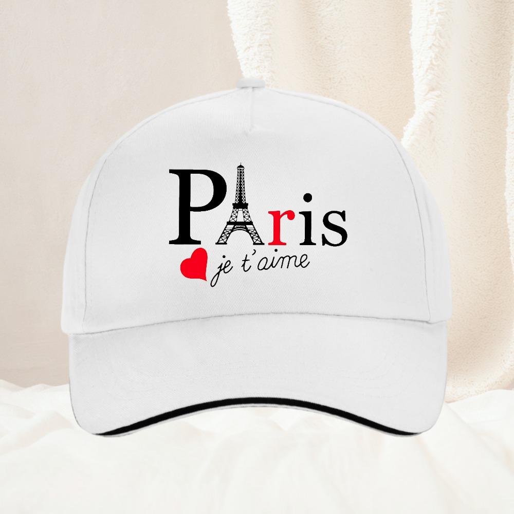 Paris Eiffelturm Ich Liebe Dich Verstellbare Baseballkappe Polyester Lässig Outdoor Reise Unisex Erwachsenen Reisehüte