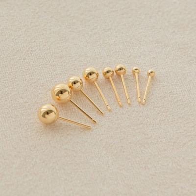 LUNNE 14k Basic Ball Earrings (14k Gold) #ES02