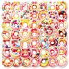 50 Pink Hand-painted Graffiti Stickers Stickers Cute Donut Series Decorative Stickers
