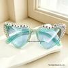 Pink Heart Pearl Sunglasses with English Letter Design for Girls' Birthday Parties
