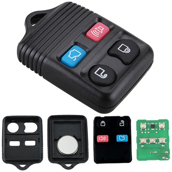 Pouzdro pro výměnu dálkového klíče Shell 4 Button Pad pro Ford s obvodovou deskou