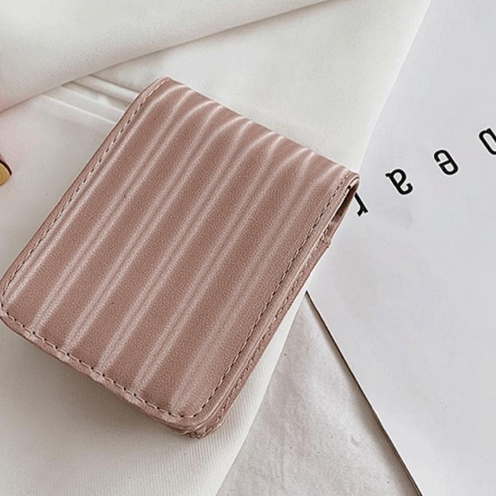 with Mirror Lipstick Bag Pu Leather Lipstick Storage Bag Portable Mini Cosmetic Bag  Travel