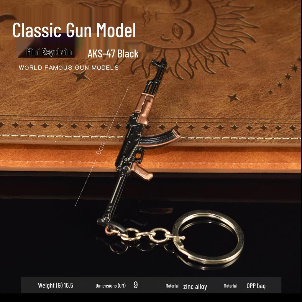 PUBG Game Black QBZ95, AK47, AKS47, and SVD Model Keychain (Non-Firing)