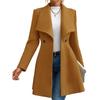 European and American-style Stylish Long Coat for Women, Fitted Design, with A Collar, Suitable for Autumn and Winter.