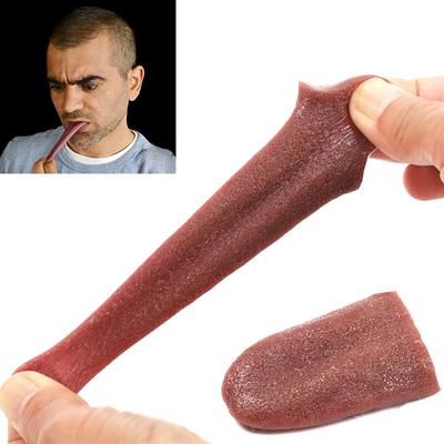 Horror Funny  Tricks Whole Person False Simulation Rubber Tongue Decompression Toy Halloween Prank Silicone