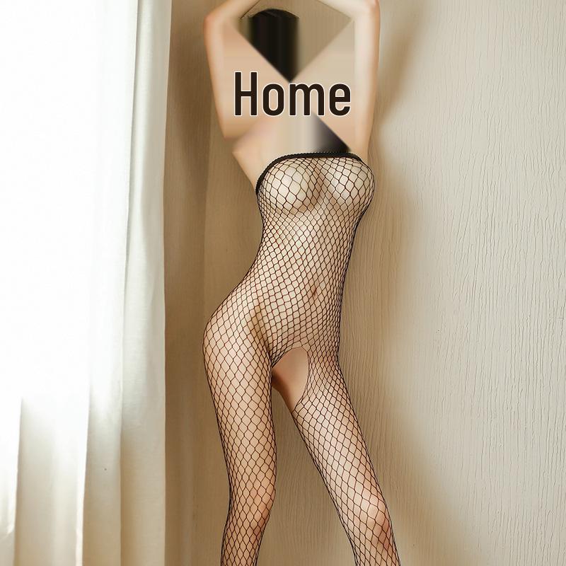 Yanman Sexy Strapless Fishnet Bodysuit with Open Crotch - WZ7923