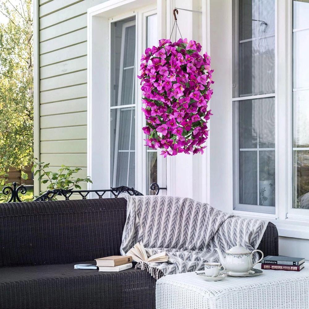 UV Resistant Artificial Flowers Plant Bougainvillea Vines  for Planter Gardens Balcony Porch