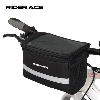 Bicycle Front Handlebar Bag With Reflective Strip Bike Frame Pannier Organizer Pouch Multifunction Portable MTB Handlebar Bag
